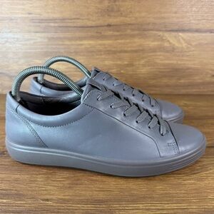 NWT Ecco Soft 7 Mono 2.0 Sneaker Leather Gray Shoes Women’s Size 9-9.5 (40)